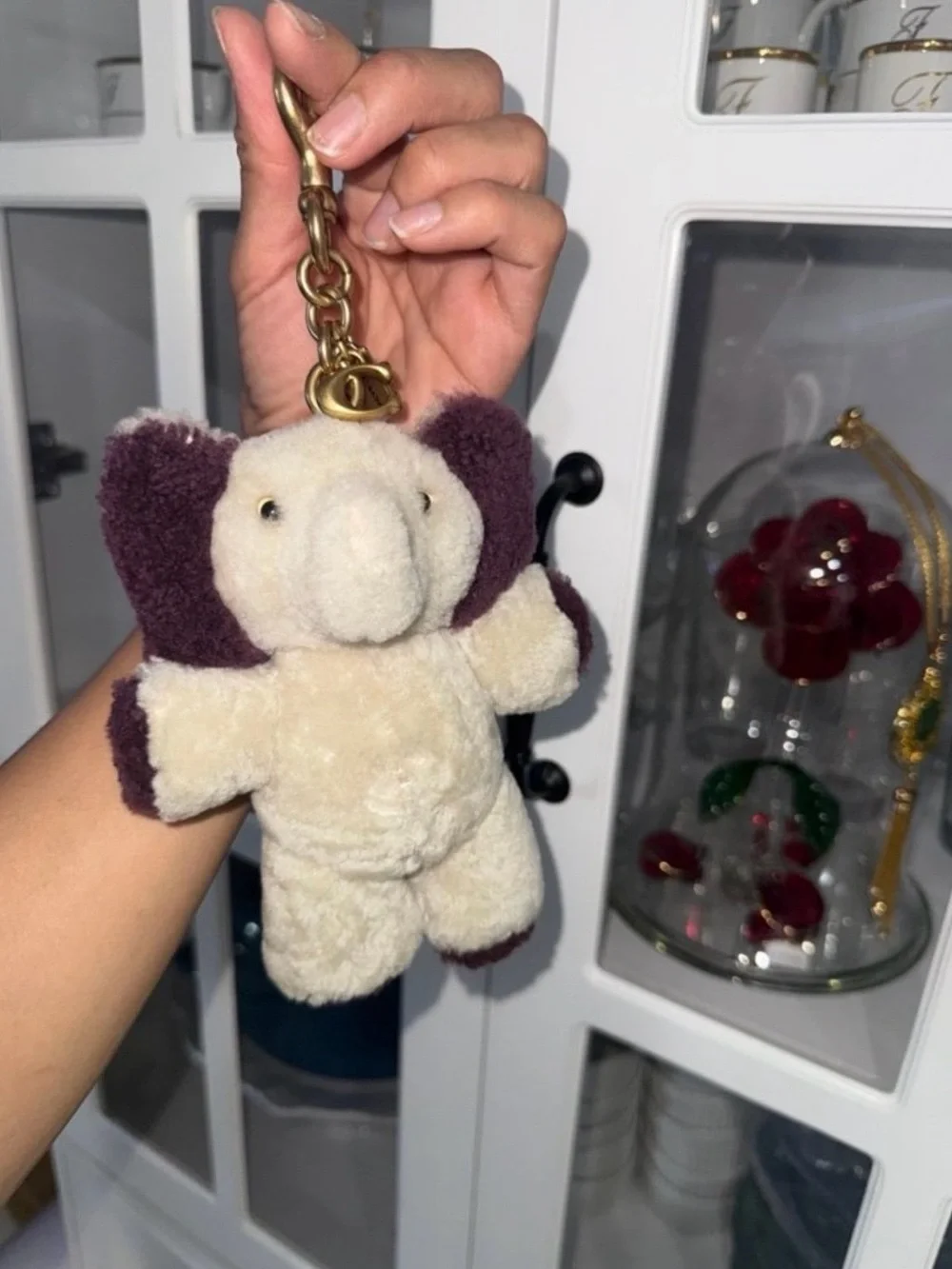 Coach Ellie Bag Charm in Shearling